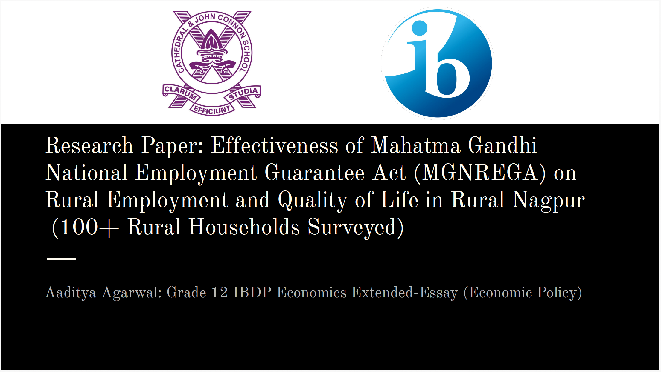 Extended Essay Cover